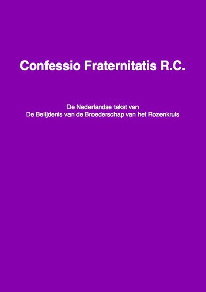 Cover Confessio Fraternitatis PDF Belijdenis van de Broederschap van het Rozenkruis spirituele teksten 570