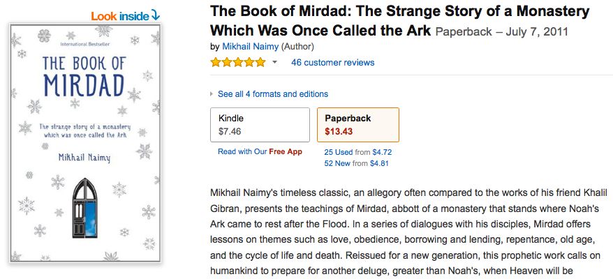 The book of Mirdad Amazon